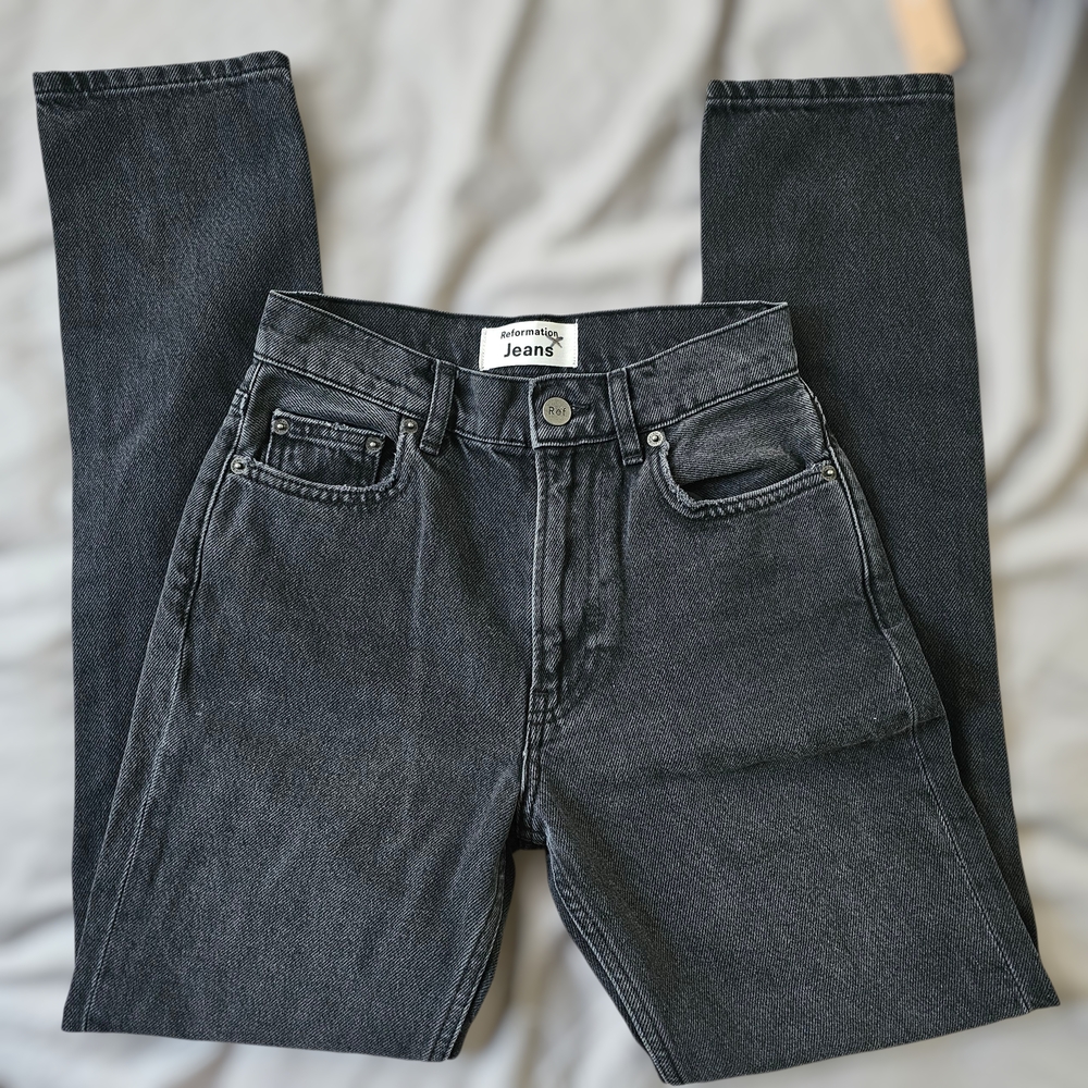 Reformation High-Rise Black Jeans